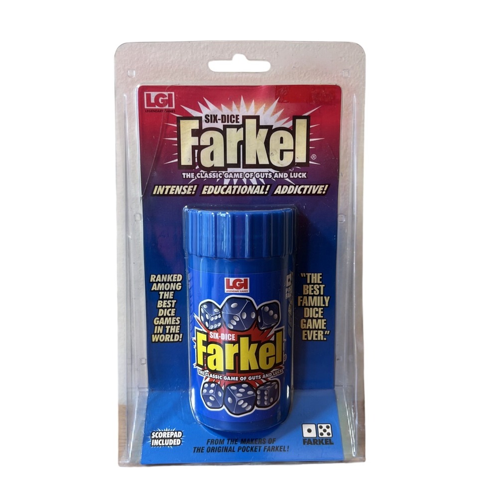 LGI Classic 6 Dice Farkel Family Dice Game Scorepad Included - New/Sealed
